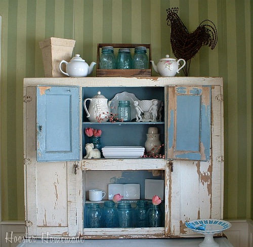 Hoosier Cabinet Decorating For Spring Hoosier Homemade