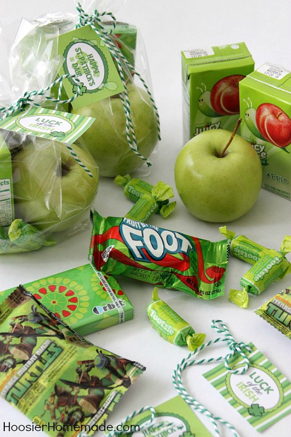 Treat Bags with green treats