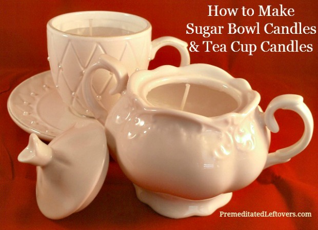 DIY Sugar Bowl or Tea Cup Candles: 100 Days of Homemade Holiday Inspiration