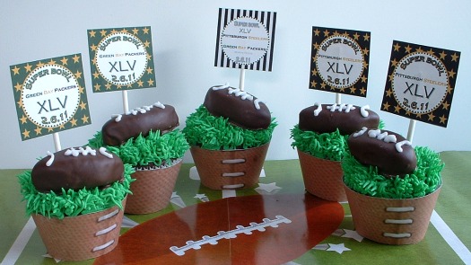 Super Bowl Cupcakes:Packers vs. Steelers
