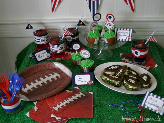 Super Bowl Cupcakes and Party Printables - Hoosier Homemade