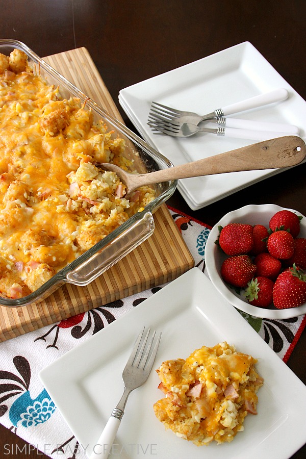 tater tot breakfast casserole with cream of mushroom soup