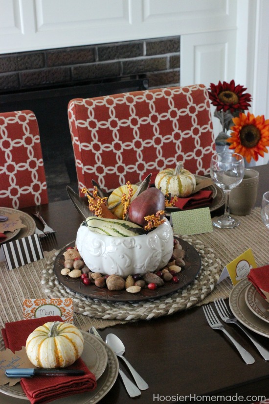 Simple Thanksgiving Table Decoration - Hoosier Homemade