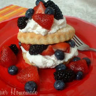 Triple Berry Shortcakes with Real Whipping Cream