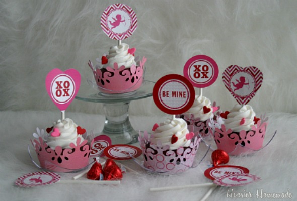 Valentine’s Cupcake Toppers
