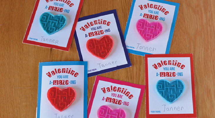 Valentine's Day Cards to Print - these fun printable cards are perfect for Valentine's Day Classroom Parties! You are A-MAZE-ing!