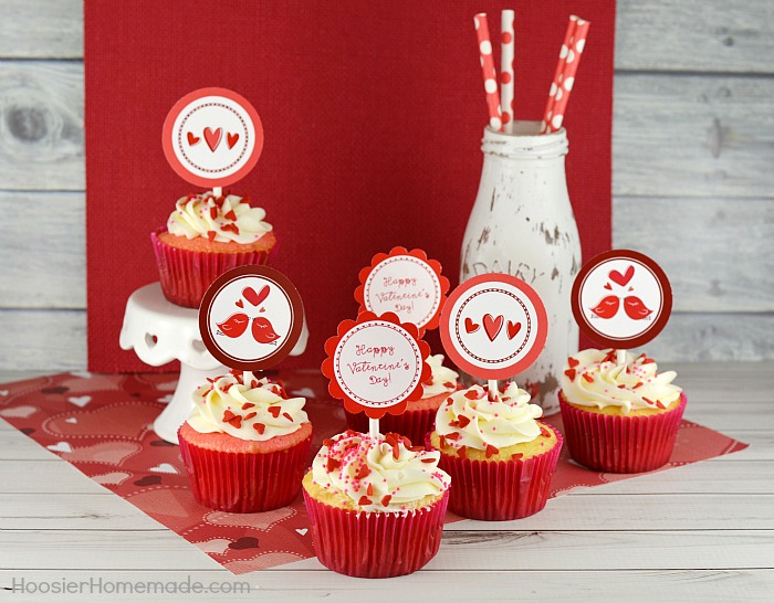 Valentine's Day Cupcake Toppers