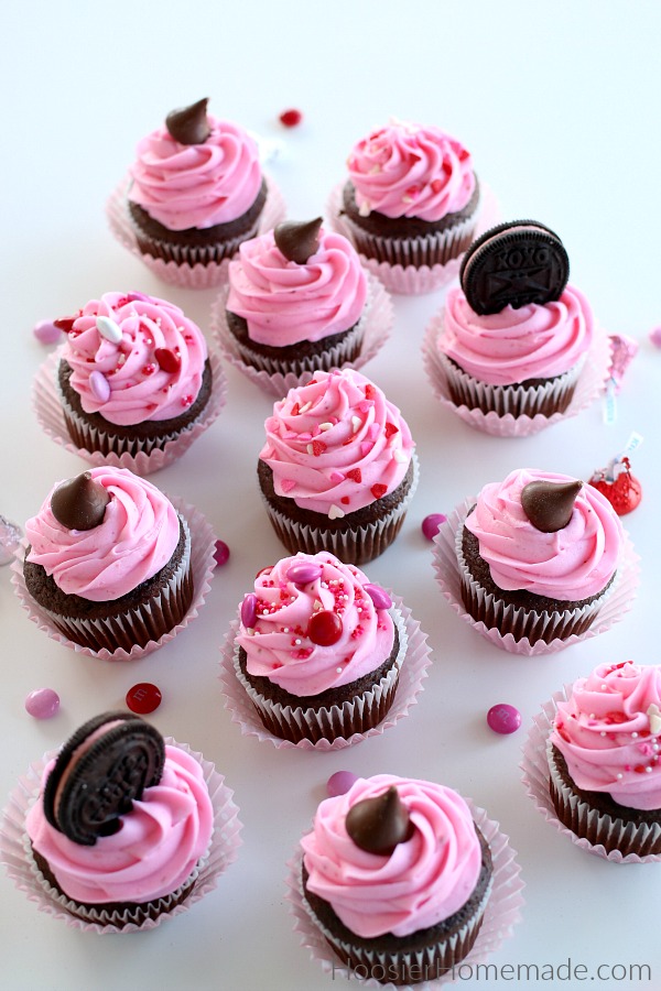 Cupcakes for valentines day