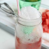 Watermelon Sherbet Floats