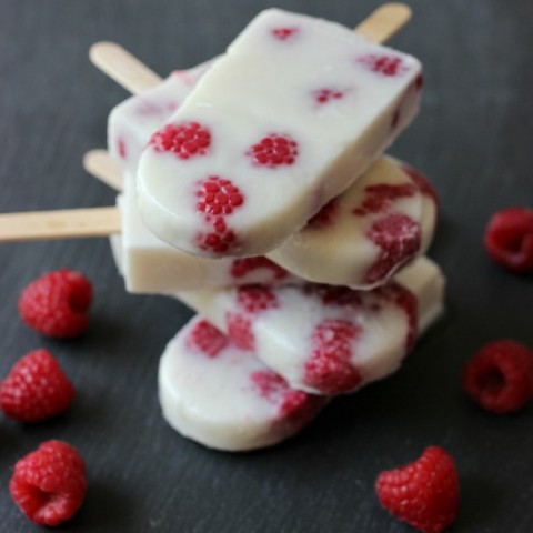 White Chocolate Raspberry Pops