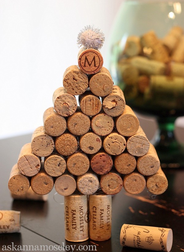 Wine Cork Christmas Tree 100 Days Of Homemade Holiday Inspiration   Wine Cork Christmas Tree Ask Anna 9 600x824 