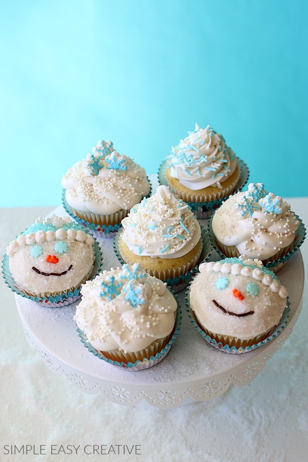 Snowmen Cupcakes