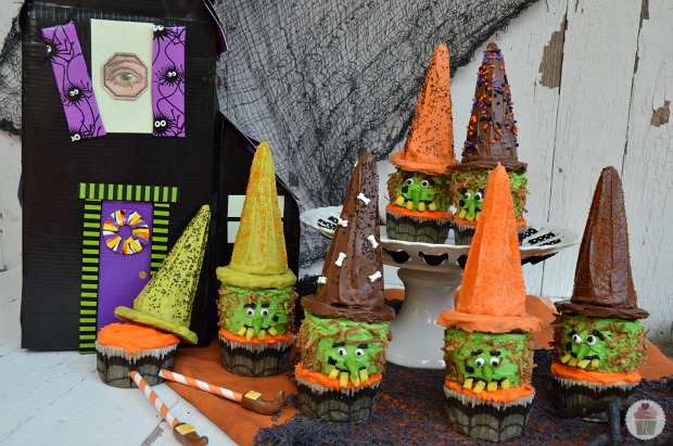 Wicked Witch Cupcakes for Halloween