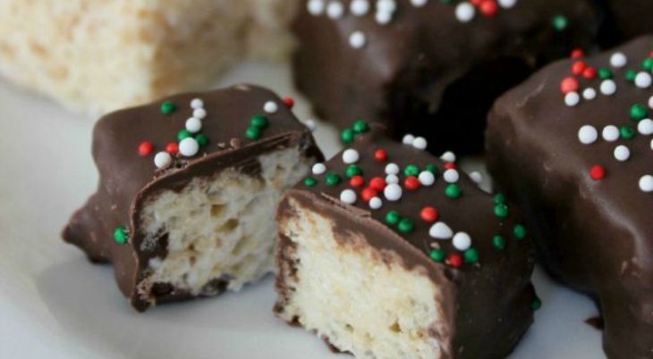 Chocolate Covered Rice Krispie Treats: Holiday Inspiration