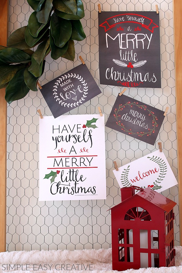 Farmhouse Decor Printables for Christmas