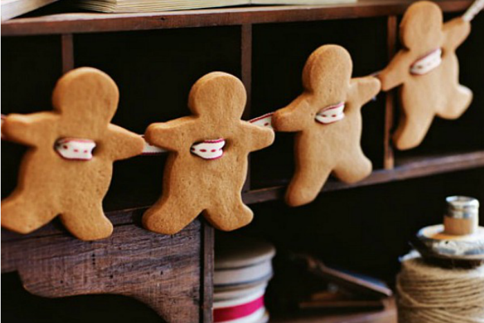 Gingerbread Men Garland : Holiday Inspiration