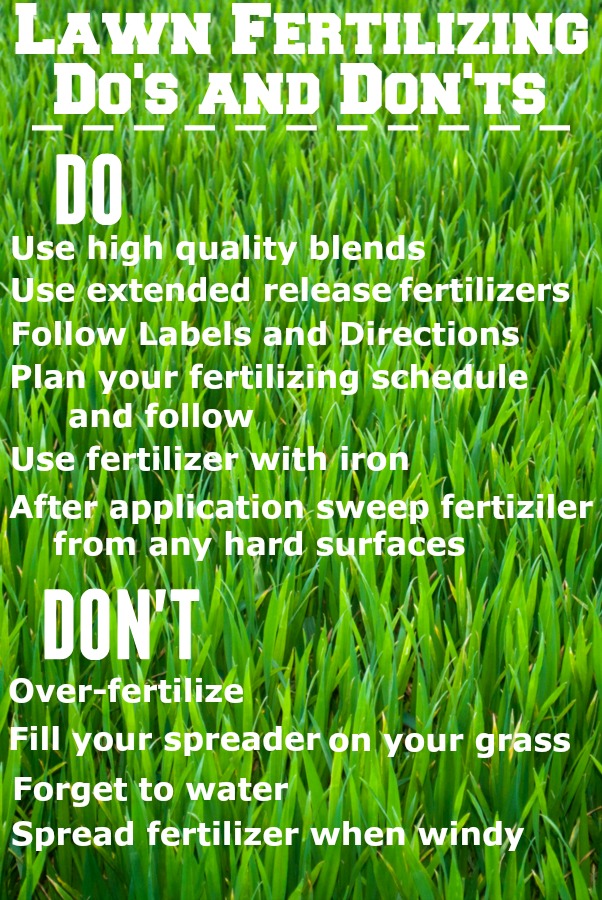 lawn fertilizing dos donts post