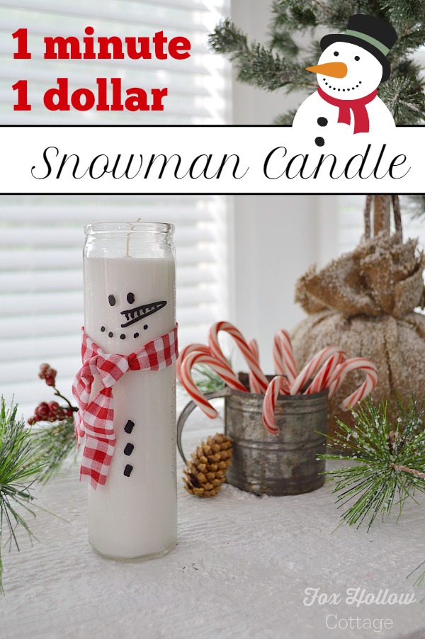 Fast Gift Idea - 1 minute Snowman Candle