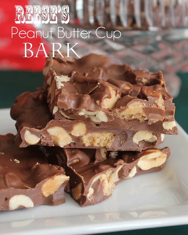 Reese’s Peanut Butter Cup Bark : 100 Days of Homemade Holiday Inspiration
