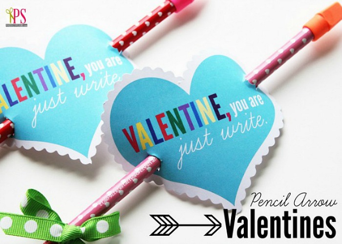 Pencil toppers for Valentine's Day