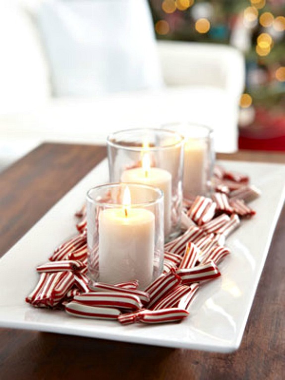 Peppermint Candy with Candles