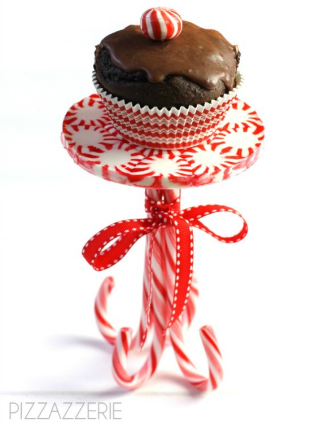 Peppermint Cupcake Stand: Homemade Holiday Inspiration